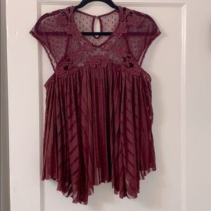 Free people size medium maroon top